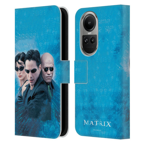 The Matrix Key Art Group 3 Leather Book Wallet Case Cover For OPPO Reno10 5G / Reno10 Pro 5G