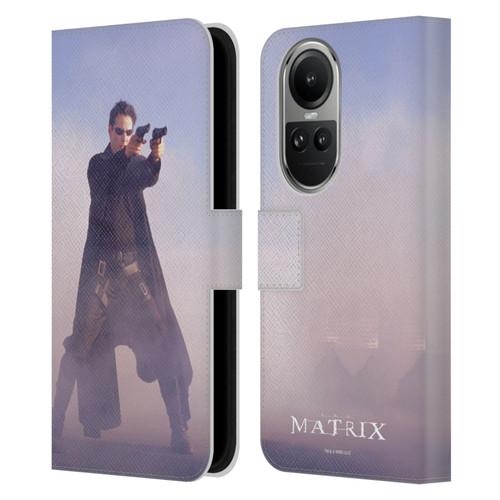 The Matrix Key Art Neo 2 Leather Book Wallet Case Cover For OPPO Reno10 5G / Reno10 Pro 5G