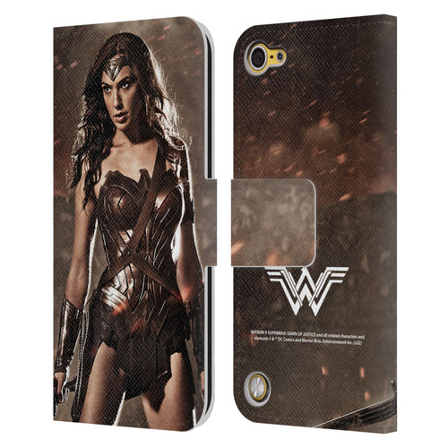 Batman V Superman: Dawn of Justice Graphics Wonder Woman Leather Book Wallet Case Cover For Apple iPod Touch 5G 5th Gen