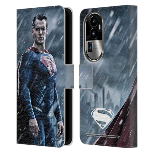 Batman V Superman: Dawn of Justice Graphics Superman Leather Book Wallet Case Cover For OPPO Reno10 Pro+