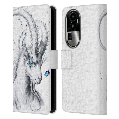 Jonas "JoJoesArt" Jödicke Wildlife Capricorn Leather Book Wallet Case Cover For OPPO Reno10 Pro+