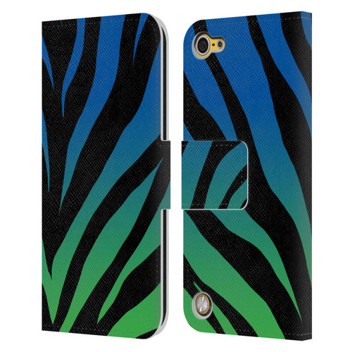 Grace Illustration Animal Prints Ombré Leopard Leather Book Wallet Case Cover For Apple iPod Touch 5G 5th Gen