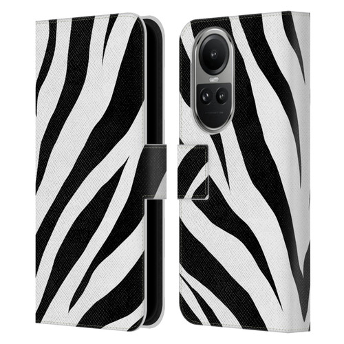 Grace Illustration Animal Prints Zebra Leather Book Wallet Case Cover For OPPO Reno10 5G / Reno10 Pro 5G