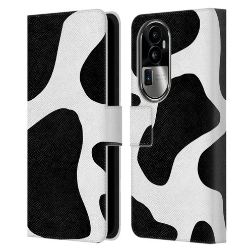 Grace Illustration Animal Prints Cow Leather Book Wallet Case Cover For OPPO Reno10 Pro+