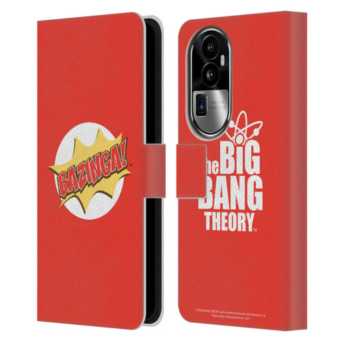 The Big Bang Theory Bazinga Pop Art Leather Book Wallet Case Cover For OPPO Reno10 Pro+