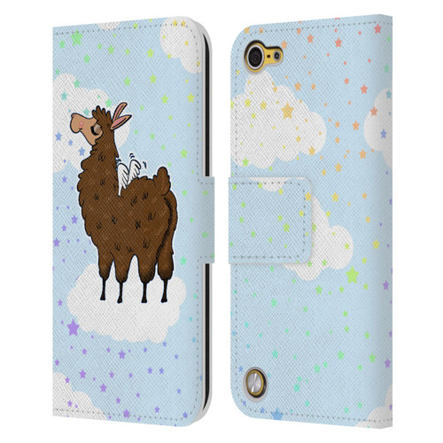 Grace Illustration Llama Pegasus Leather Book Wallet Case Cover For Apple iPod Touch 5G 5th Gen