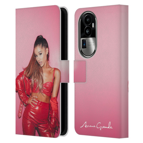Ariana Grande Dangerous Woman Red Leather Leather Book Wallet Case Cover For OPPO Reno10 Pro+