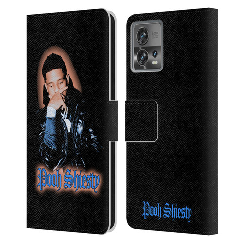 Pooh Shiesty Graphics Light Leather Book Wallet Case Cover For Motorola Moto Edge 30 Fusion