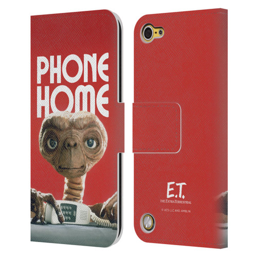 E.T. Graphics Phone Home Leather Book Wallet Case Cover For Apple iPod Touch 5G 5th Gen