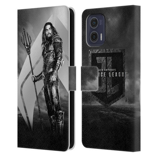 Zack Snyder's Justice League Snyder Cut Character Art Aquaman Leather Book Wallet Case Cover For Motorola Moto G73 5G