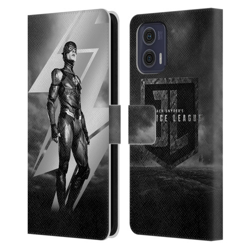 Zack Snyder's Justice League Snyder Cut Character Art Flash Leather Book Wallet Case Cover For Motorola Moto G73 5G