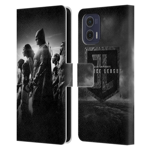 Zack Snyder's Justice League Snyder Cut Character Art Group Leather Book Wallet Case Cover For Motorola Moto G73 5G