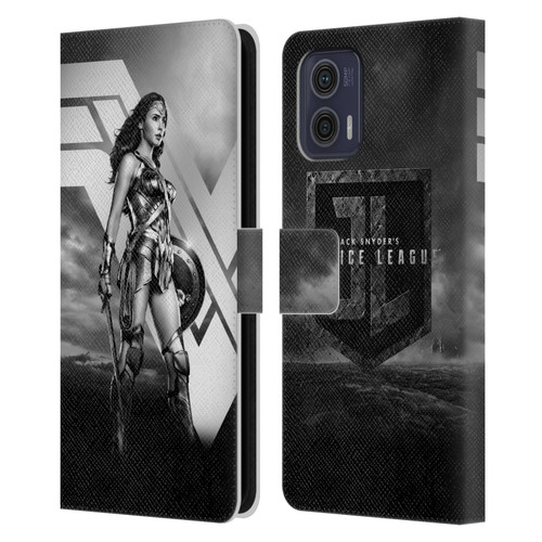 Zack Snyder's Justice League Snyder Cut Character Art Wonder Woman Leather Book Wallet Case Cover For Motorola Moto G73 5G