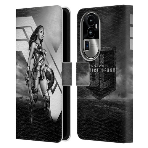 Zack Snyder's Justice League Snyder Cut Character Art Wonder Woman Leather Book Wallet Case Cover For OPPO Reno10 Pro+