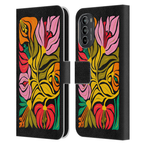 Ayeyokp Plants And Flowers Flor De Mar Flower Market Leather Book Wallet Case Cover For Motorola Moto G82 5G