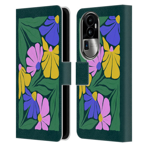 Ayeyokp Plants And Flowers Summer Foliage Flowers Matisse Leather Book Wallet Case Cover For OPPO Reno10 Pro+