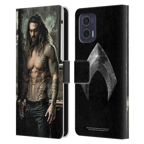 Zack Snyder's Justice League Snyder Cut Photography Aquaman Leather Book Wallet Case Cover For Motorola Moto G73 5G