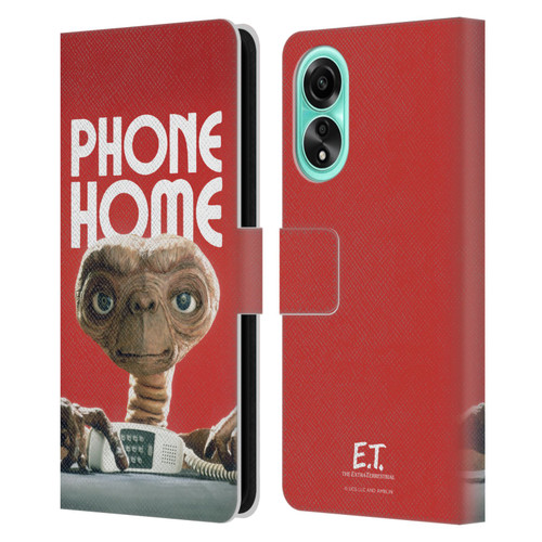 E.T. Graphics Phone Home Leather Book Wallet Case Cover For OPPO A78 4G