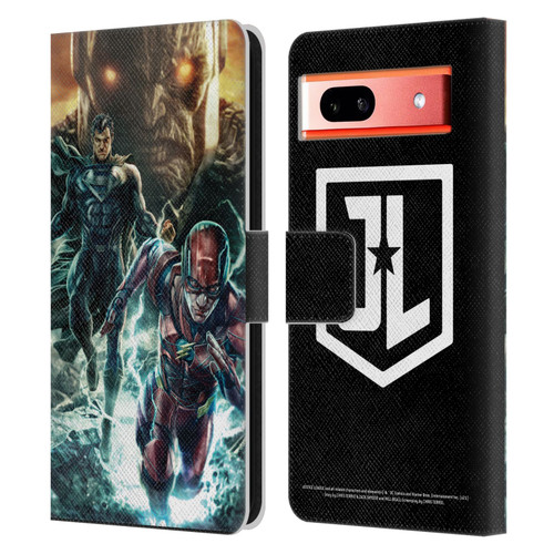Zack Snyder's Justice League Snyder Cut Graphics Darkseid, Superman, Flash Leather Book Wallet Case Cover For Google Pixel 7a