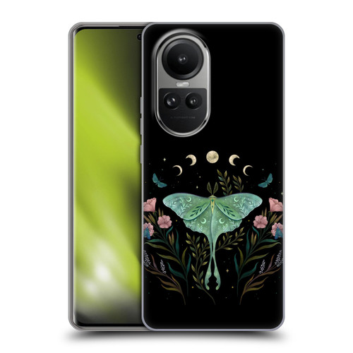 Episodic Drawing Illustration Animals Moth and Flowers Soft Gel Case for OPPO Reno10 5G / Reno10 Pro 5G