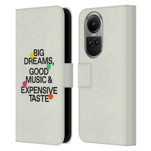 Ayeyokp Pop Big Dreams, Good Music Leather Book Wallet Case Cover For OPPO Reno10 5G / Reno10 Pro 5G