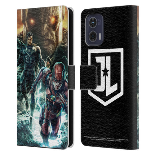 Zack Snyder's Justice League Snyder Cut Graphics Darkseid, Superman, Flash Leather Book Wallet Case Cover For Motorola Moto G73 5G