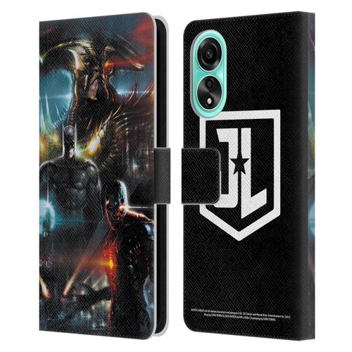Zack Snyder's Justice League Snyder Cut Graphics Steppenwolf, Batman, Cyborg Leather Book Wallet Case Cover For OPPO A78 4G