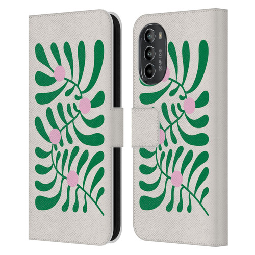 Ayeyokp Plant Pattern Summer Bloom White Leather Book Wallet Case Cover For Motorola Moto G82 5G