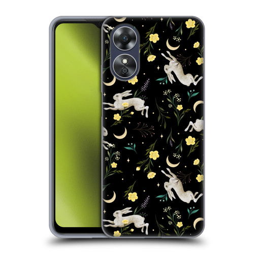 Episodic Drawing Pattern Bunny Night Soft Gel Case for OPPO A17