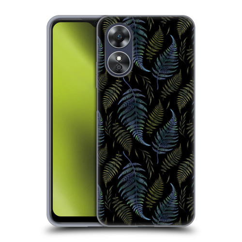 Episodic Drawing Pattern Leaves Soft Gel Case for OPPO A17