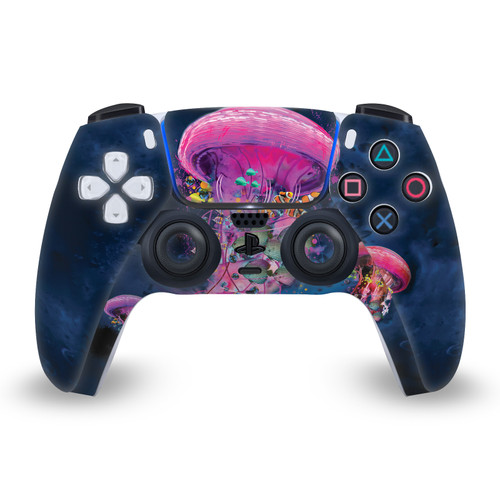 Dave Loblaw Sea 2 Pink Jellyfish Vinyl Sticker Skin Decal Cover for Sony PS5 Sony DualSense Controller