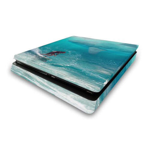 Dave Loblaw Sea 2 Shark Surfer Vinyl Sticker Skin Decal Cover for Sony PS4 Slim Console