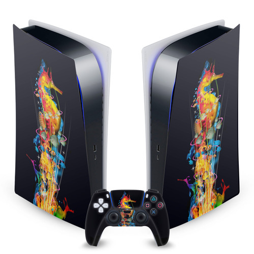 Dave Loblaw Sea 2 Seahorse Vinyl Sticker Skin Decal Cover for Sony PS5 Digital Edition Bundle