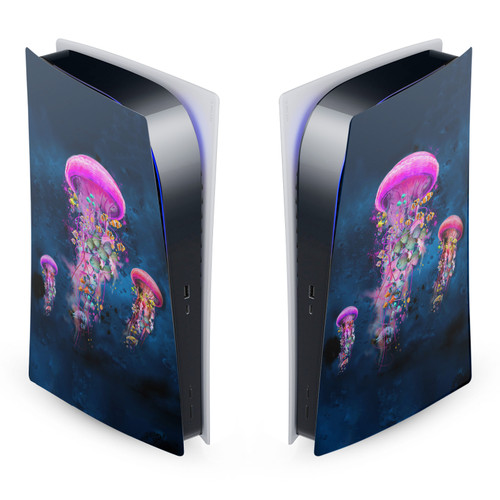 Dave Loblaw Sea 2 Pink Jellyfish Vinyl Sticker Skin Decal Cover for Sony PS5 Digital Edition Console