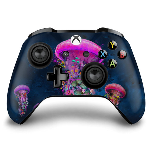 Dave Loblaw Sea 2 Pink Jellyfish Vinyl Sticker Skin Decal Cover for Microsoft Xbox One S / X Controller