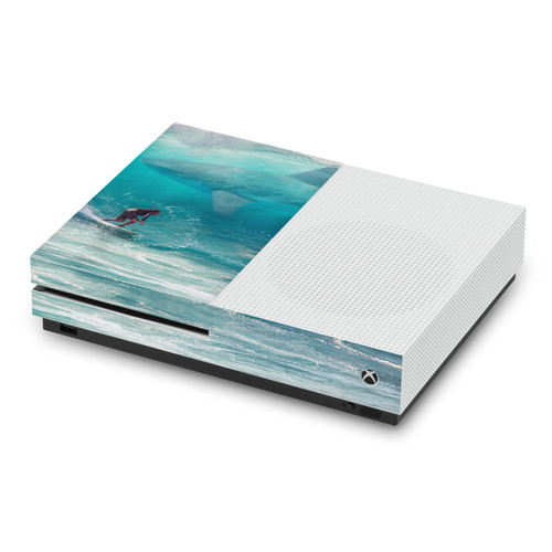 Dave Loblaw Sea 2 Shark Surfer Vinyl Sticker Skin Decal Cover for Microsoft Xbox One S Console