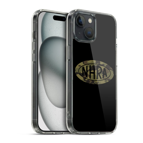 National Hot Rod Association Graphics Camouflage Logo Soft Gel Case for Apple iPhone 15 & MagSafe