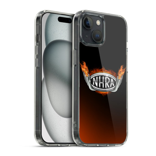 National Hot Rod Association Graphics Fire Logo Soft Gel Case for Apple iPhone 15 & MagSafe