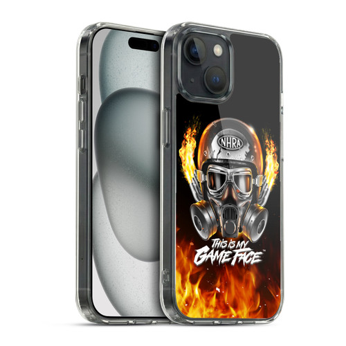 National Hot Rod Association Graphics Game Face Helmet Soft Gel Case for Apple iPhone 15 & MagSafe