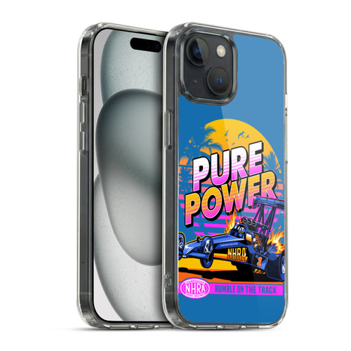 National Hot Rod Association Graphics Pure Power Soft Gel Case for Apple iPhone 15 & MagSafe
