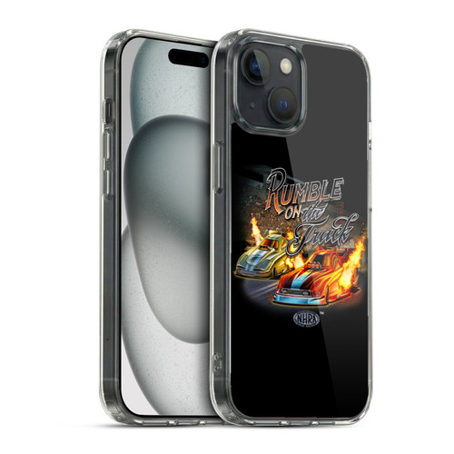 National Hot Rod Association Graphics Rumble On The Track Soft Gel Case for Apple iPhone 15 & MagSafe