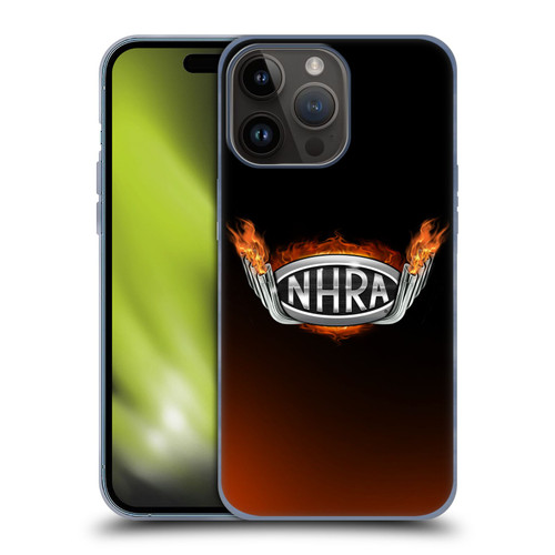 National Hot Rod Association Graphics Fire Logo Soft Gel Case for Apple iPhone 15 Pro Max