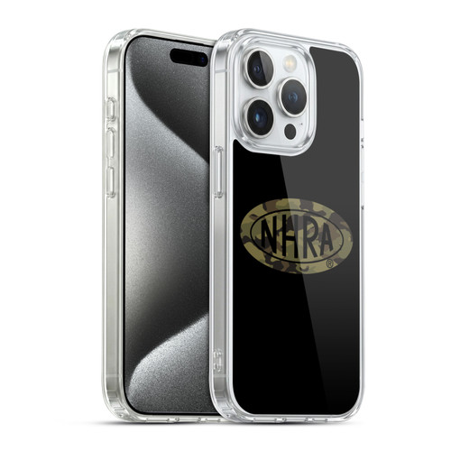 National Hot Rod Association Graphics Camouflage Logo Soft Gel Case for Apple iPhone 15 Pro & MagSafe