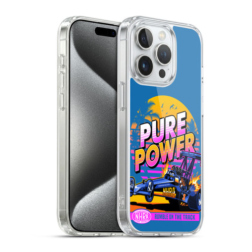 National Hot Rod Association Graphics Pure Power Soft Gel Case for Apple iPhone 15 Pro & MagSafe