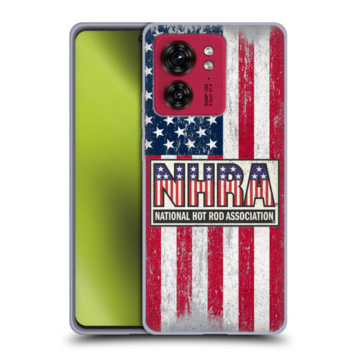 National Hot Rod Association Graphics US Flag Soft Gel Case for Motorola Moto Edge 40