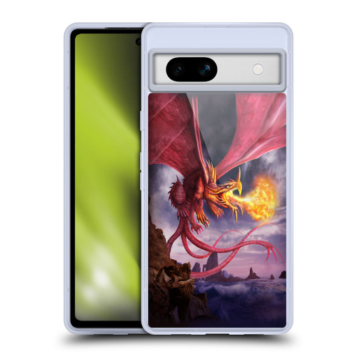 Anthony Christou Art Fire Dragon Soft Gel Case for Google Pixel 7a