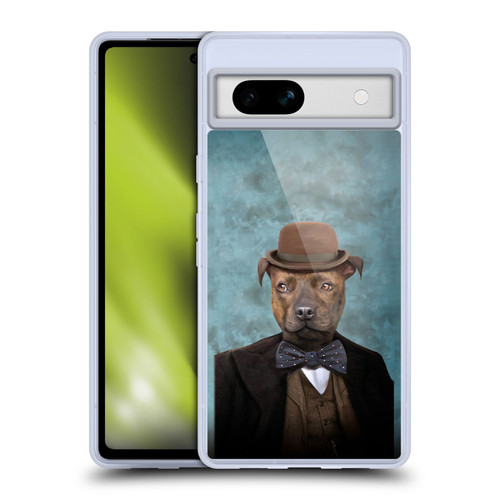 Anthony Christou Art Sir Edmund Bulldog Soft Gel Case for Google Pixel 7a