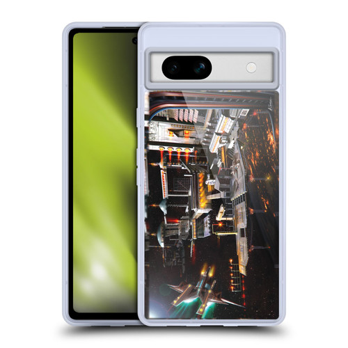 Anthony Christou Art Space Station Soft Gel Case for Google Pixel 7a