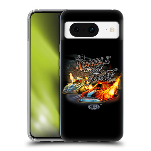 National Hot Rod Association Graphics Rumble On The Track Soft Gel Case for Google Pixel 8