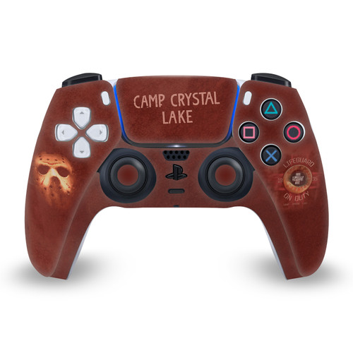 Friday the 13th 2009 Graphics Camp Crystal Lake Vinyl Sticker Skin Decal Cover for Sony PS5 Sony DualSense Controller